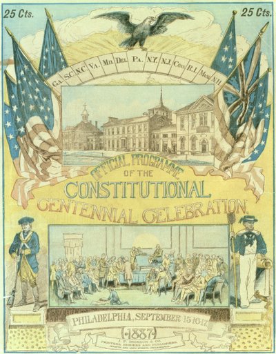 Official Programme for the Constitutional Centennial Celebration in November 1887 by American School